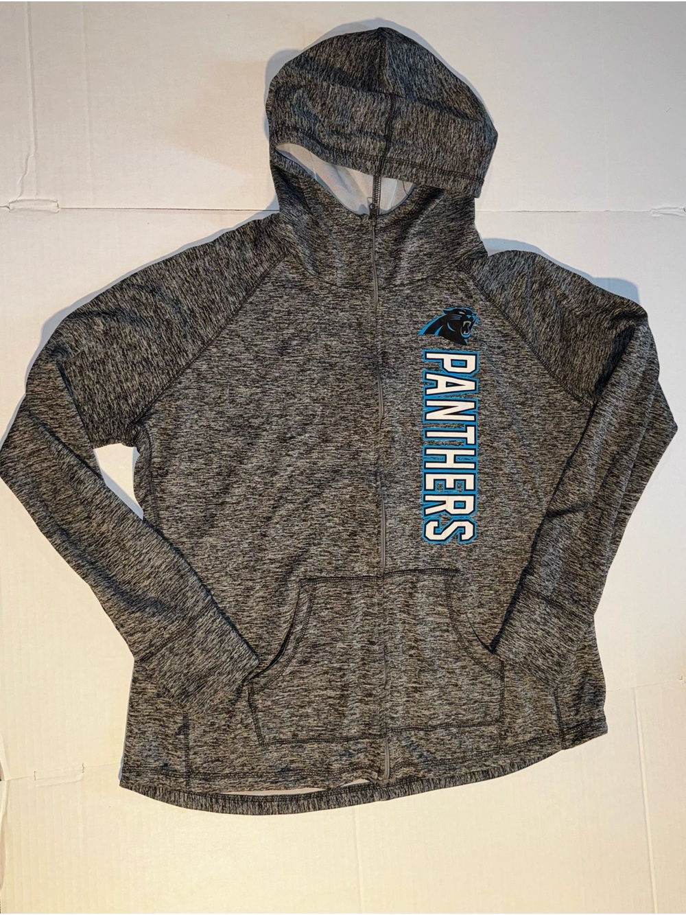 Panthers Gray Heather Full-Zip Hooded Jacket for Kids
